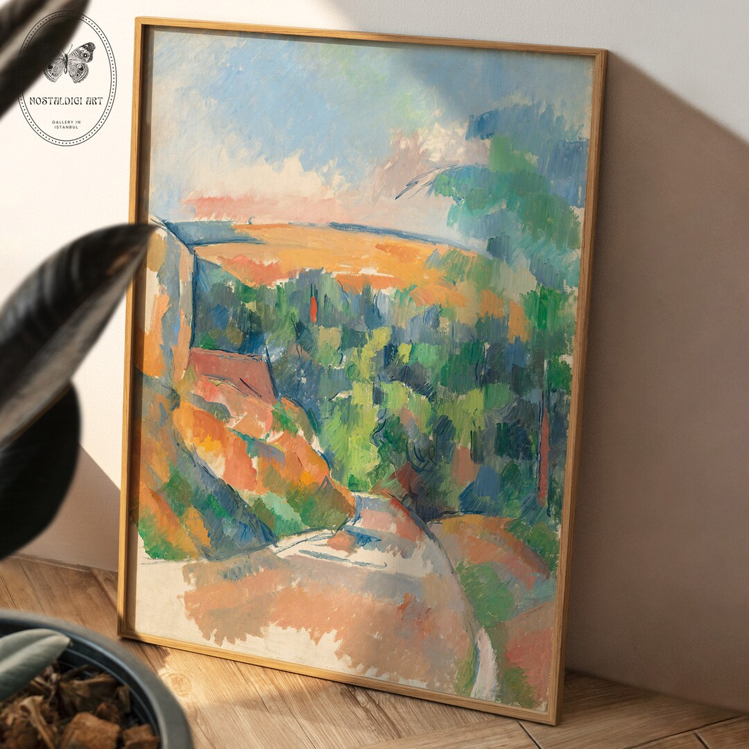 Paul Cézanne, the Bend in the Road, 1900-1906 Retro Poster, Wall Decor ...