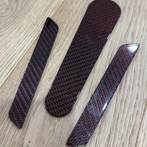 Carbon Fiber Set for Road Glide & Street Glide - 2009 + (latches and dash inserts) - sparkling red