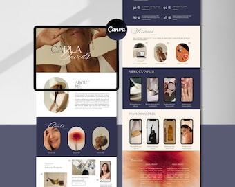UGC Portfolio Website Template, Canva Landing Page Design