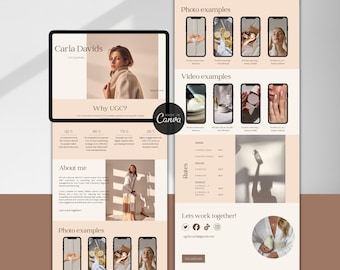 UGC Portfolio Website Template: Canva Landing Page Design (Digital Download)
