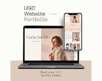UGC Portfolio Website Template: Customizable Canva Design