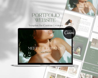 UGC Portfolio Website Template: Canva Editable Design (Digital Download)