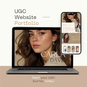 UGC Creator Portfolio Website Template: Customizable Canva Design image 1