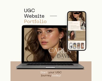 UGC Creator Portfolio Website Template: Customizable Canva Design