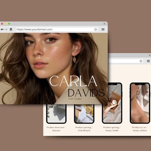 As a UGC creator, you know the importance of making a great first impression! This UGC Creator Portfolio Website Template helps you grab attention while highlighting your personality, skills and why brands should work with you as a content creator!