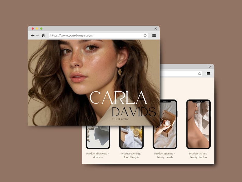 As a UGC creator, you know the importance of making a great first impression! This UGC Creator Portfolio Website Template helps you grab attention while highlighting your personality, skills and why brands should work with you as a content creator!