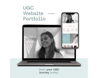 UGC Portfolio Canva Website Template: Customizable Landing Page (Digital Download)