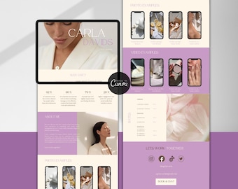 UGC Portfolio Website Template: Modern Canva Design