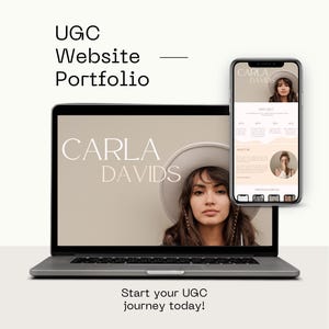 UGC Portfolio, UGC Creator, Canva Website, Landing Page