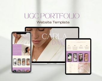 UGC Creator Portfolio Website Template: Modern Canva Design