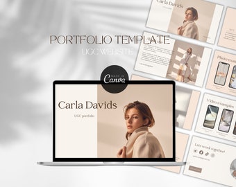 UGC Portfolio Website Template: Canva Landing Page (Digital Download)