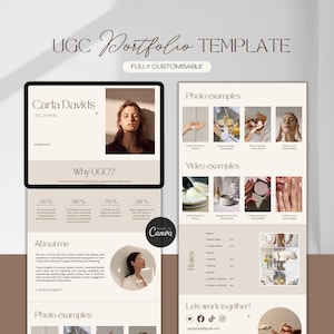 Modello di sito Web portfolio UGC: progettazione della landing page di Canva