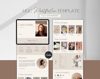 UGC Portfolio Website Template: Canva Landing Page Design