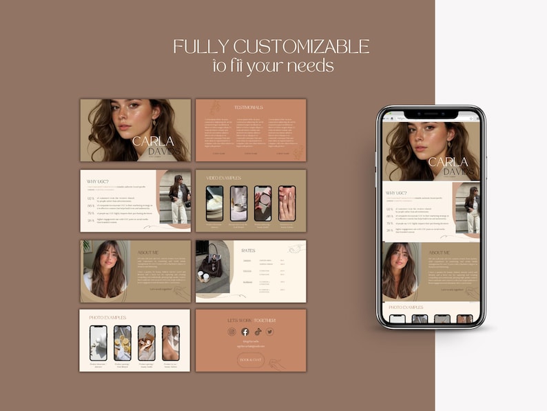 As a UGC creator, you know the importance of making a great first impression! This UGC Creator Portfolio Website Template helps you grab attention while highlighting your personality, skills and why brands should work with you as a content creator!