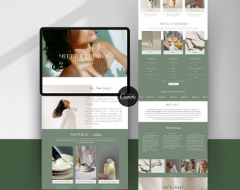 UGC Portfolio Website Template: Minimal Canva Design