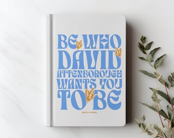 David Attenborough Quote Journal: Retro Baby Blue Hardcover