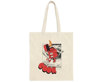 Let Him Cook Tote Bag: Funny TikTok Meme, Retro Design