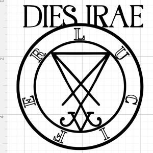 DIES IRAE Vinyl Decal ; Bumper Sticker ; Window Decal
