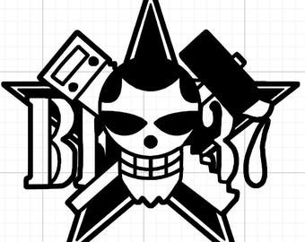 One Piece Franky Jolly Rogers Stoßstangenaufkleber; Fenster Aufkleber; Autosticker