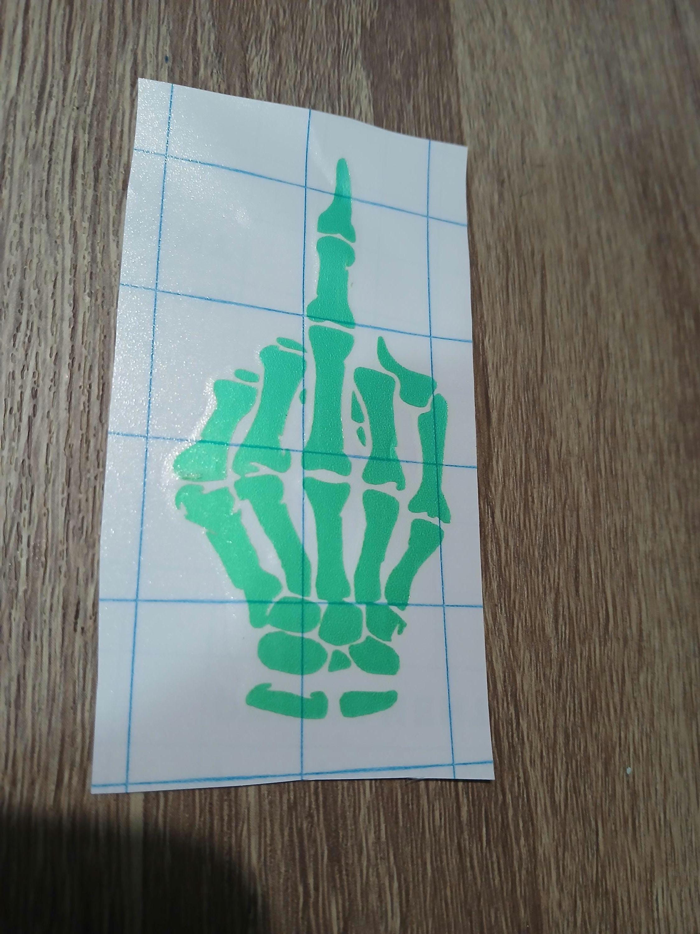 Skeleton Middle Finger Sticker Skeletal Middle Finger Vinyl Decal ; Bumper Sticker ; Laptop Decal - Etsy