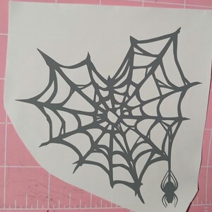 Vinylsticker spinnenwebhart - auto, raam, laptop Grijs