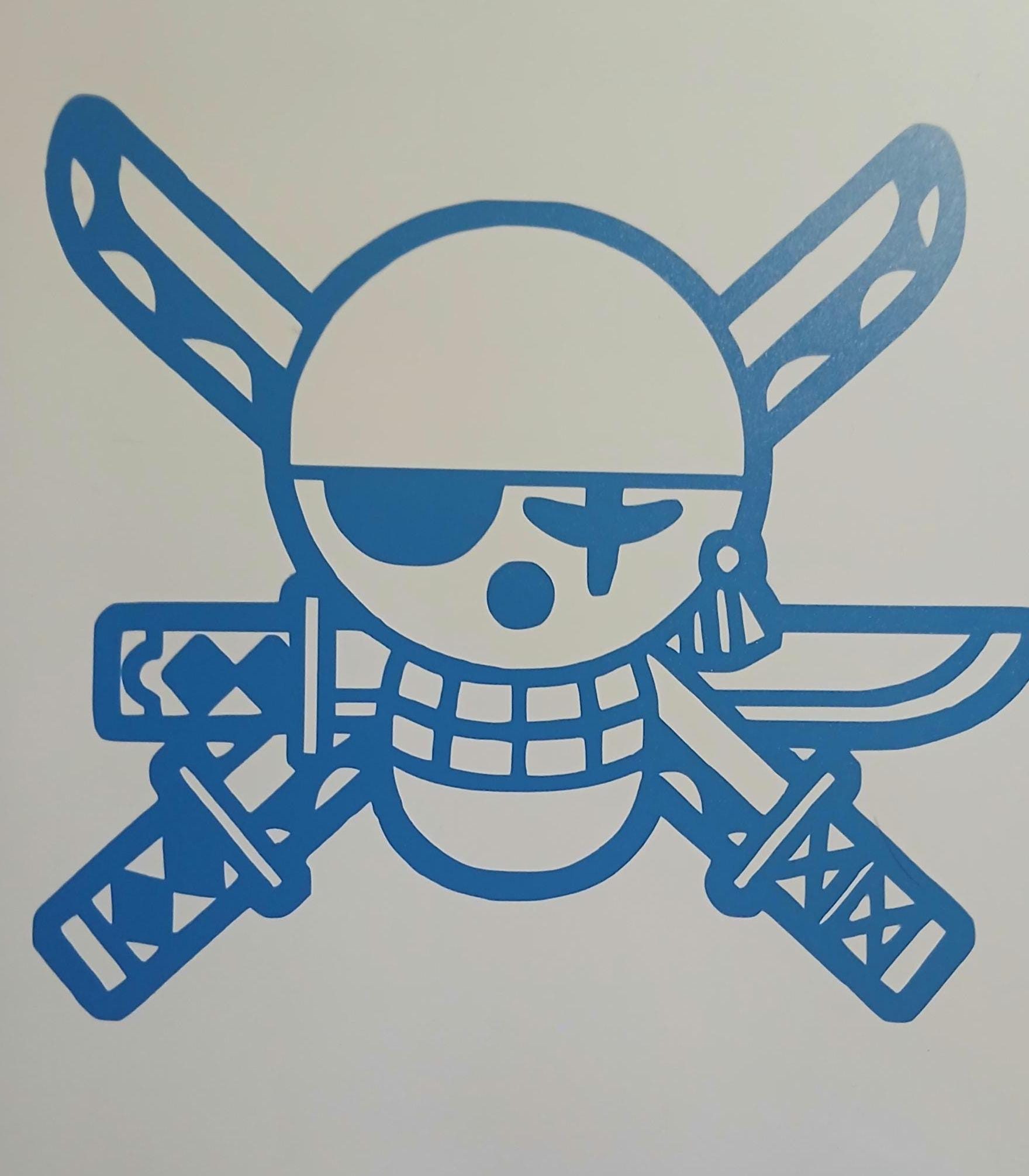 One Piece Zoro Jolly Rogers Bumper Decal ; Window Decal ; Car