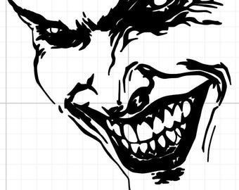 Joker Smile Batman Laptop Decal ; Bumper Sticker ; Window Decal