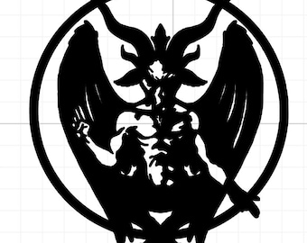 Adesivo per auto in vinile con Bafometto