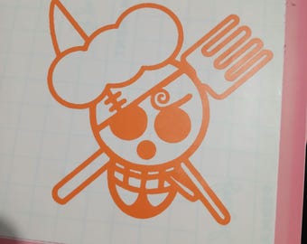 One Piece Sanji Jolly Rogers Stoßstangenaufkleber; Fenster Aufkleber; Autosticker