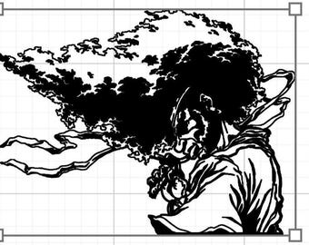 Afro Samurai-Vinyl-Aufkleber; Autoaufkleber; Fensterbild