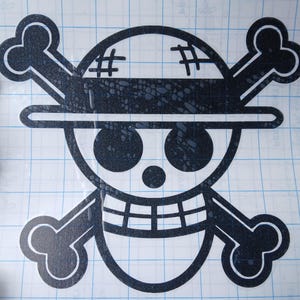 One Piece Straw Hat Jolly Rogers Vinyl Decal