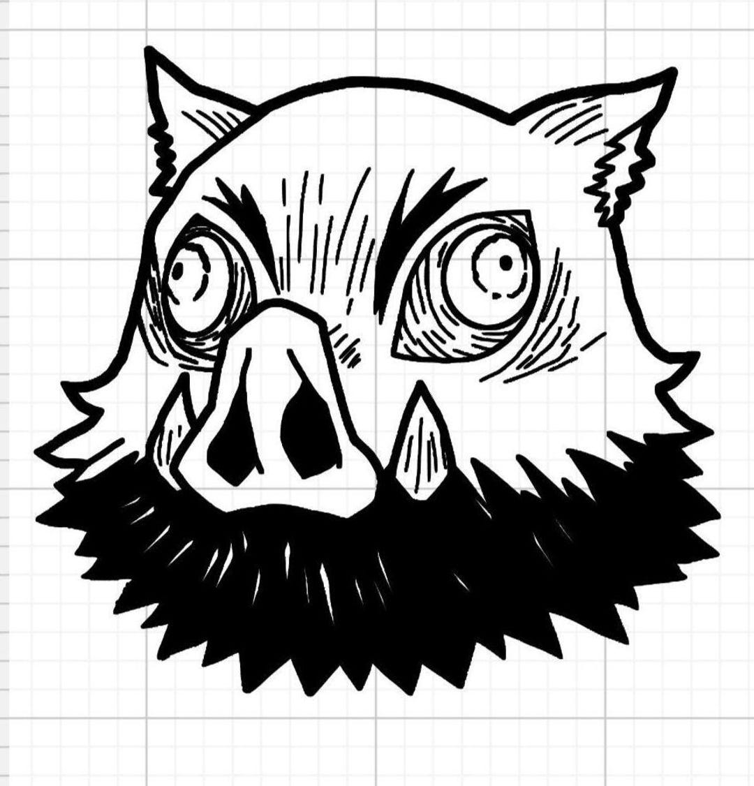 Demon Slayer Inosuke Vinyl Decal ; Bumper Sticker - Etsy