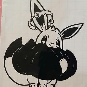 Gigantamax Eevee PKMN Vinyl Decal ; Laptop Decal ; Bumper Sticker