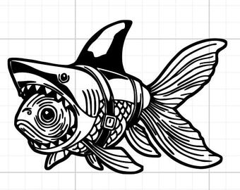 A Fish in Sharks Clothing Vinyl Decal ; Laptop Decal ; Window Sticker