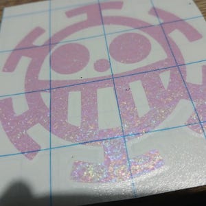 One Piece Heart Pirate Jolly Rogers Bumper Decal ; Window Decal ; Car Sticker