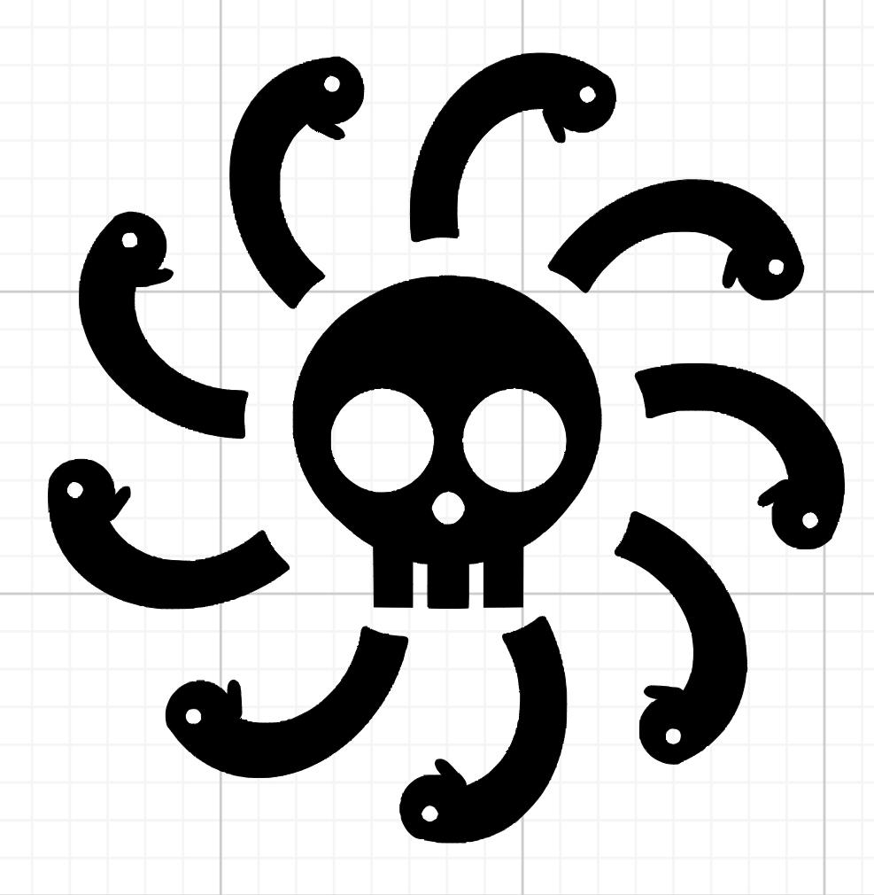 One Piece Kuja Pirates Jolly Rogers Vinyl Decal - Etsy