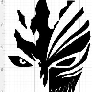 BLEACH Ichigo Hollow Mask w/ eye Vinyl Decal ; Bumper Sticker ; Laptop Decal