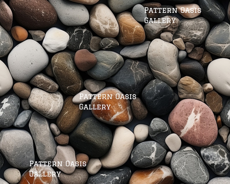Patern Rocks River Rocks Seamless Digital Paper, River Rocks Pattern, Pebbles ...