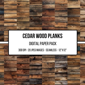 Tablones de madera de cedro envejecido, papel digital de madera, texturas desgastadas, fondos de madera, scrapbooking, descarga instantánea, papel imprimible, madera