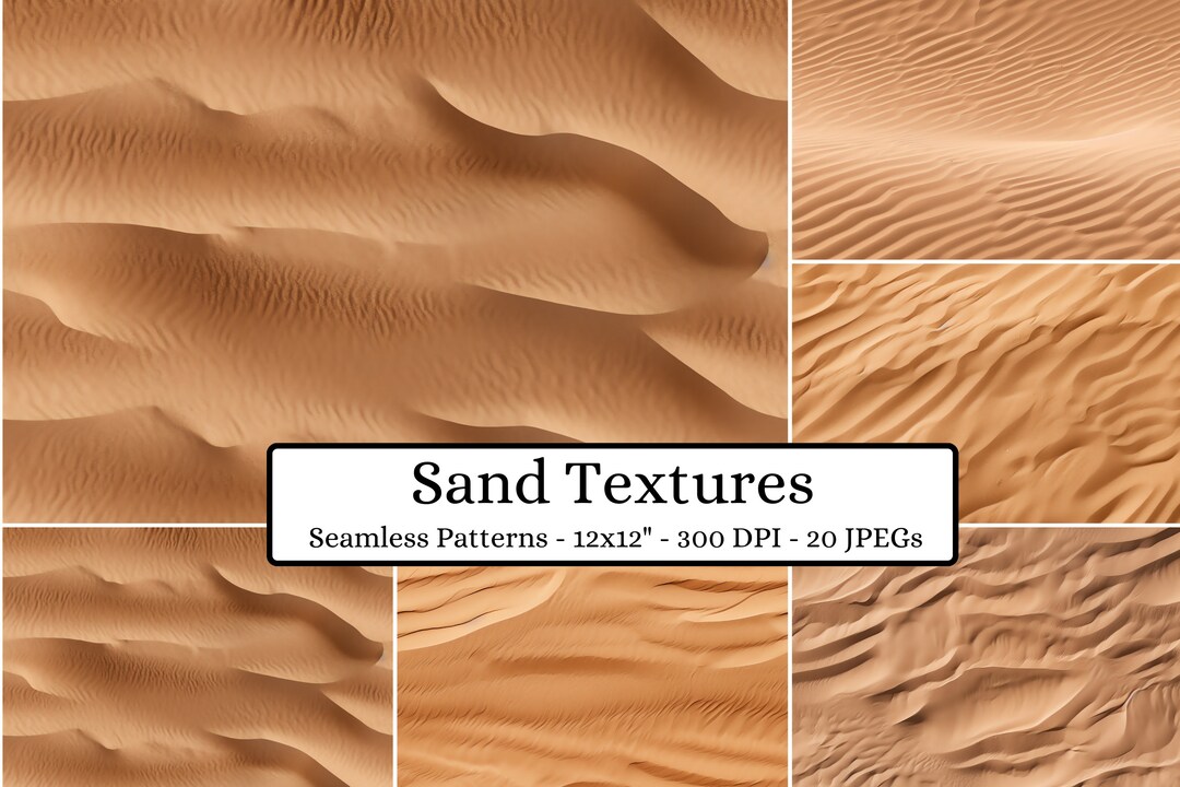 Seamless Sand Texture Digital Paper, Desert Sand Textures, Sand ...