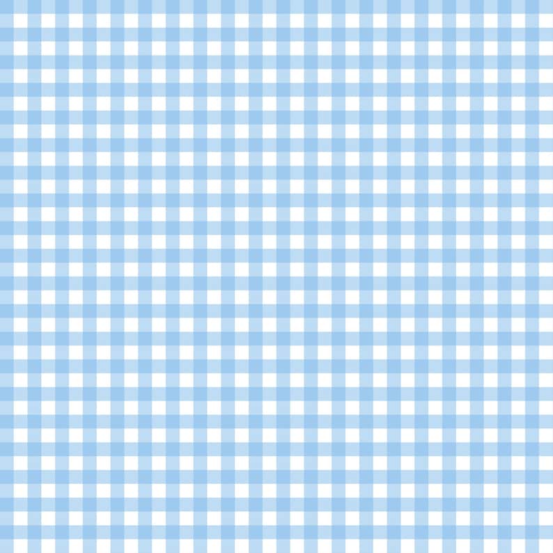 K&ouml;nnte beinhalten: Ein nahtloses Muster aus abwechselnd wei&szlig;en und hellblauen Quadraten. Das Muster erinnert an eine Gingham-Tischdecke.