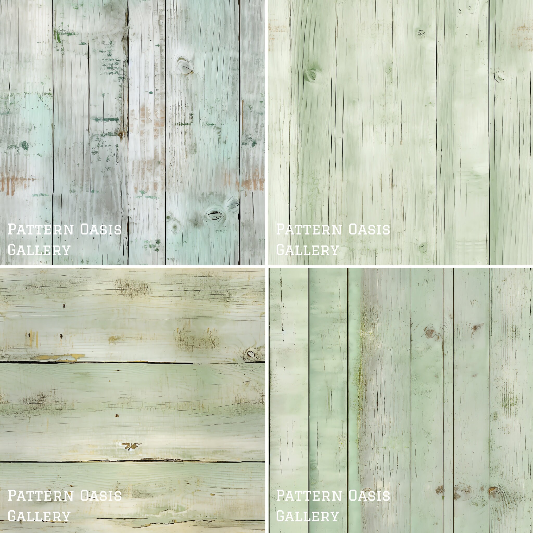 Pale Green Wood Textures Digital Paper, Seamless Rustic Wood Digital ...