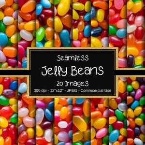 Seamless Jelly Beans Candy Digital Paper, Seamless Pattern Design, Digital Paper, Sublimation Background JPG, Sweets Fabric Patterns
