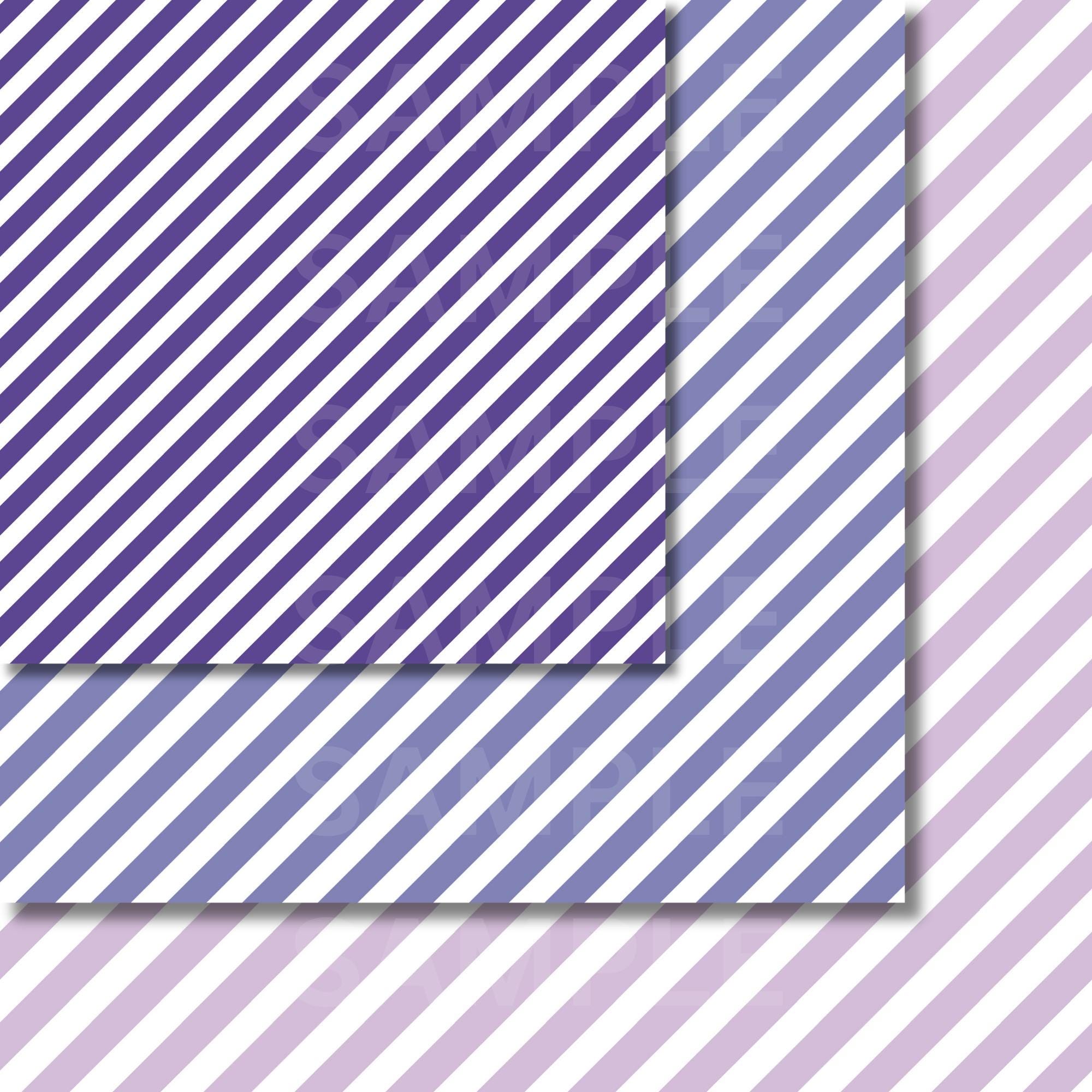 Diagonal Stripes Digital Paper Bundle, Seamless Colorful Backgrounds ...