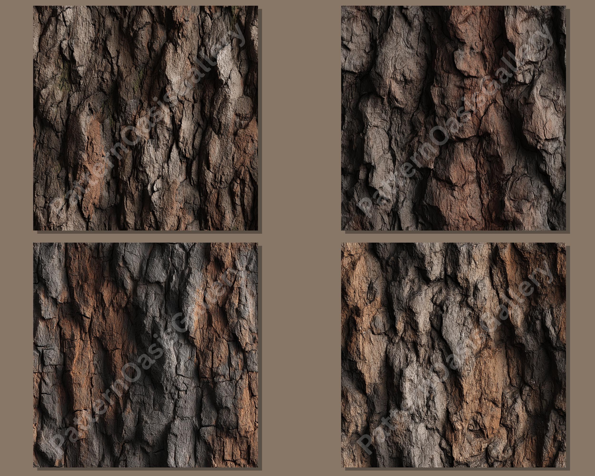 Tree Bark SEAMLESS Digital Paper, Brown Bark Background, Printable ...