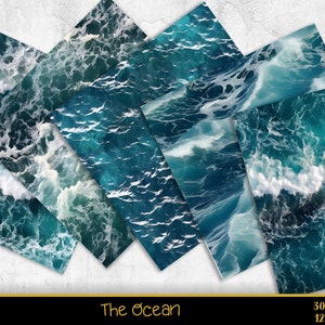 Ocean Water Digital Paper - 20 Seamless Digital Paper Patterns ...