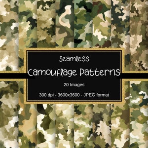 Seamless Green Camouflage Digital Paper, Military Pack, 12"x12", 300dpi, Camouflage Backgrounds, Scrapbooks Texture, Commercial Use
