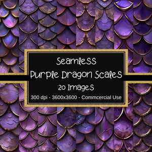 Dragon Scales Seamless Digital Paper, Purple Bronze Dragon Scales, Dragon Scale Textures, Mermaid Scale Patterns, Invitation Backgrounds