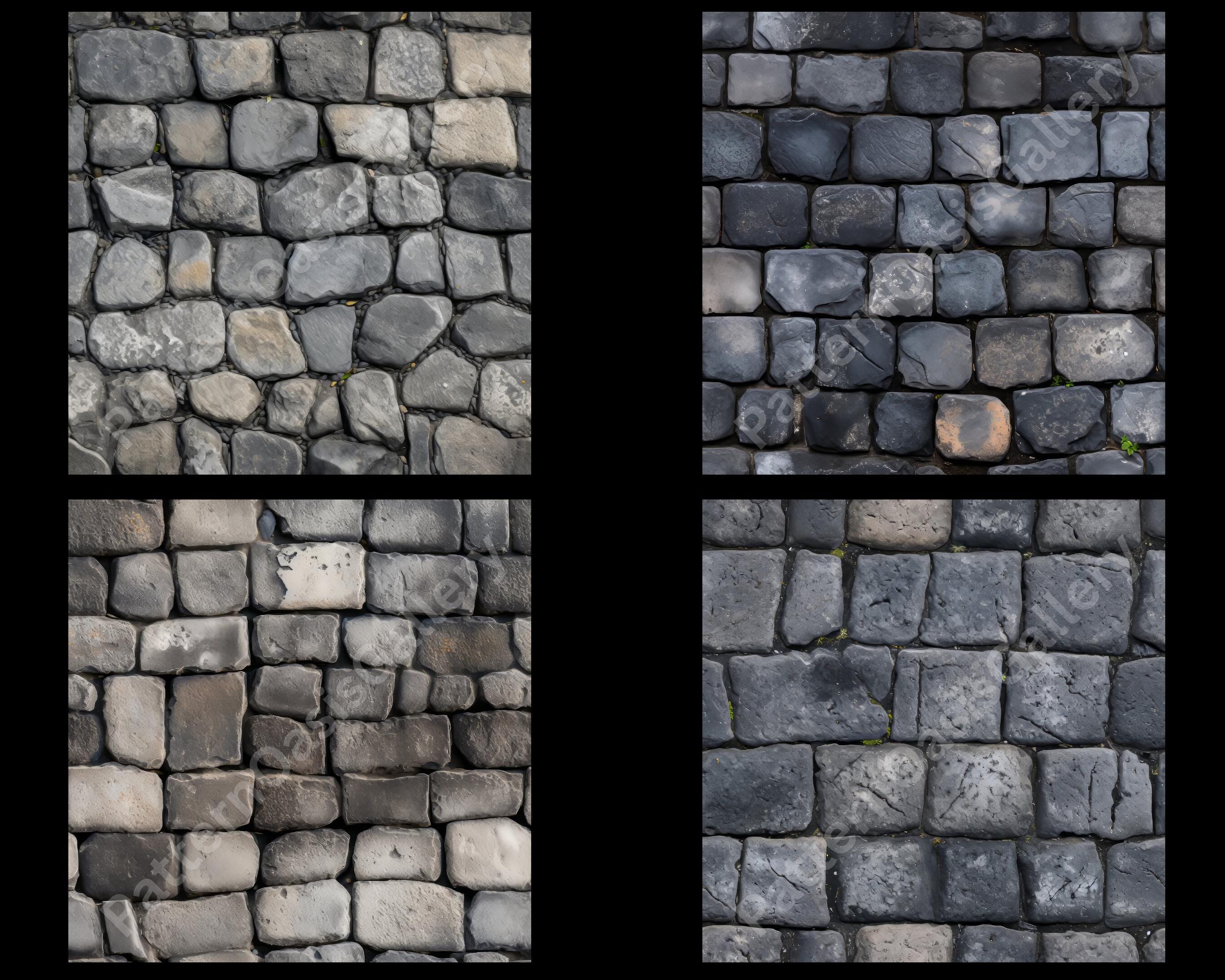 Cobblestones Seamless Digital Paper, Seamless Cobblestone Patterns ...