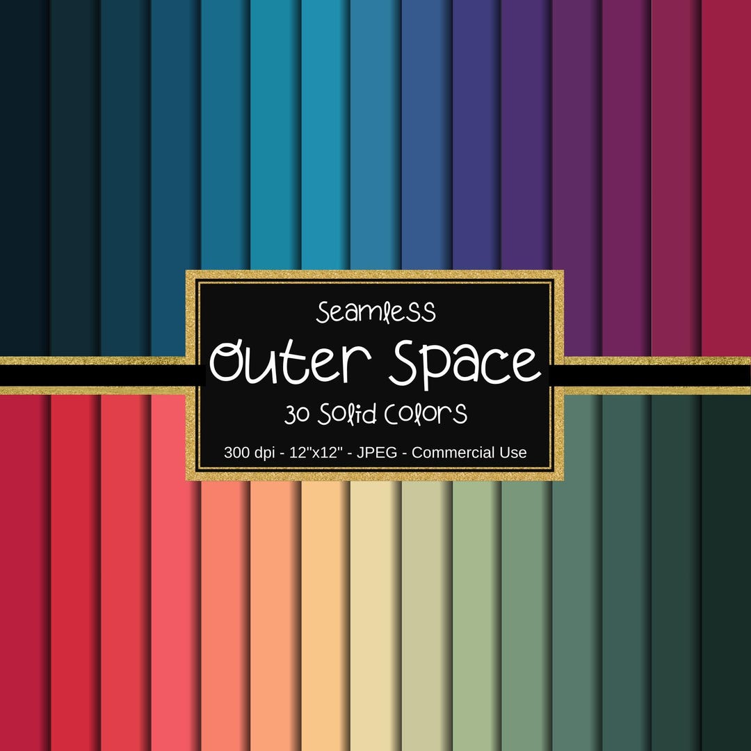 Outer Space Solid Color Digital Paper Pack, Solid Background, Base ...